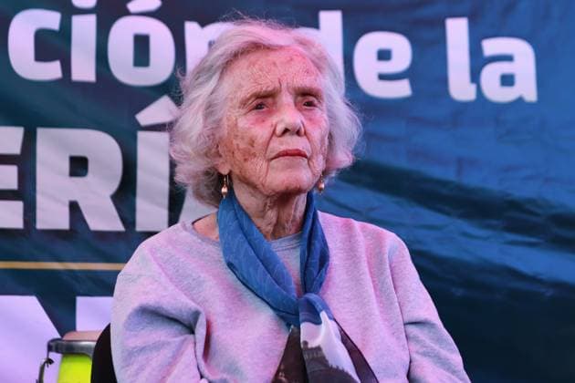 Mexiko, Schriftstellerin Elena Poniatowska während Wiedereröffnung ihres Buchladens March 4, 2023, State of Mexico, Mexico: Writer Elena Poniatowska, during the reopening of the Elena Poniatowska bookstore of the Fondo de Cultura EconoÂ³mica, in NezahualcoÂ³yotl, State of Mexico, Mexico. Mexico City Mexico - ZUMAe321 20230304_zia_e321_021 Copyright: xCarlosxSantiagox