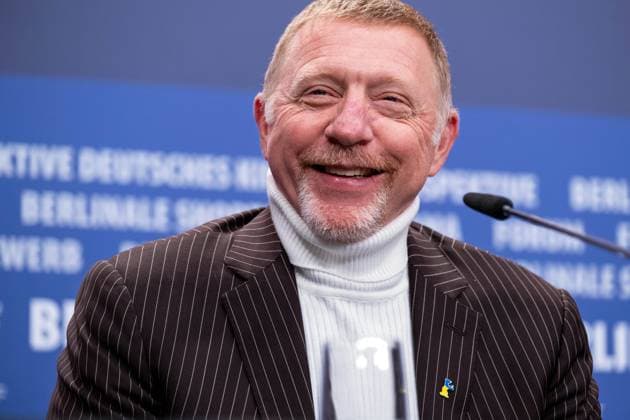 Boris Becker during the press conference for the film Boom Boom The World vs Boris Becker on the occasion of the 73rd Berlin International Film Festival snapshot photography K M Krause