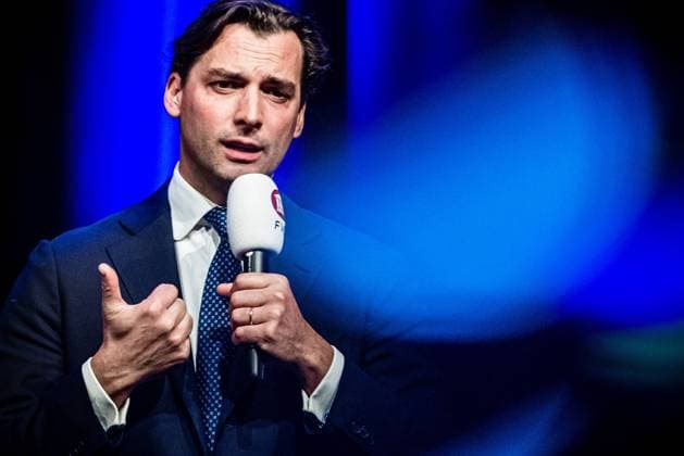EINDHOVEN - Thierry Baudet of Forum for Democracy speaks during a campaign meeting in the Evoluon for the provincial elections. ANP ROB ENGELAAR netherlands out - belgium out  Copyright: xx x464247161x originalFilename: 464247161.jpg