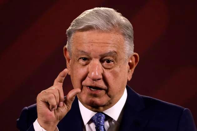 President of Mexico at press conference at the National Palace March 6, 2023, Mexico City, Mexico: Mexican President Andres Manuel Lopez Obrador at the daily morning press conference at the National Palace in Mexico City, Mexico. on March 6, 2023 in Mexico City, Mexico (Photo by Luis Barron Eyepix Group). Copyright: xLuisxBarronx xEyepixxGroupx LB20230306_AMLO3