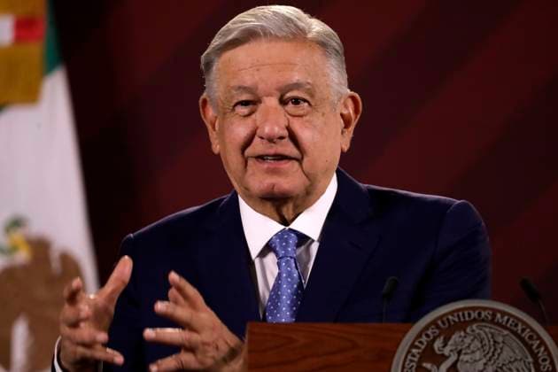 President of Mexico at press conference at the National Palace March 6, 2023, Mexico City, Mexico: Mexican President Andres Manuel Lopez Obrador at the daily morning press conference at the National Palace in Mexico City, Mexico. on March 6, 2023 in Mexico City, Mexico (Photo by Luis Barron Eyepix Group). Copyright: xLuisxBarronx xEyepixxGroupx LB20230306_AMLO16