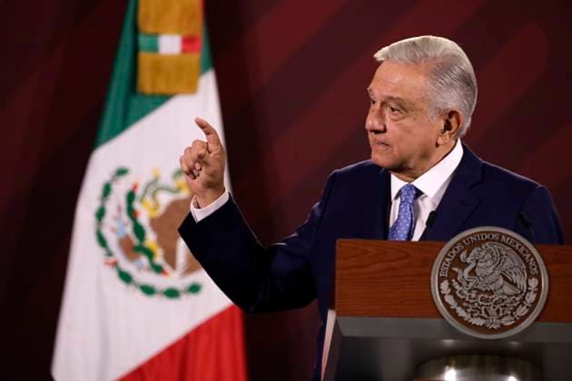 President of Mexico at press conference at the National Palace March 6, 2023, Mexico City, Mexico: Mexican President Andres Manuel Lopez Obrador at the daily morning press conference at the National Palace in Mexico City, Mexico. on March 6, 2023 in Mexico City, Mexico (Photo by Luis Barron Eyepix Group). Copyright: xLuisxBarronx xEyepixxGroupx LB20230306_AMLO17
