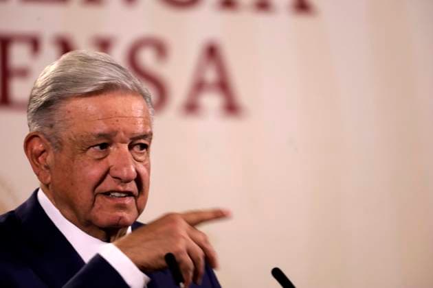 President of Mexico at press conference at the National Palace March 6, 2023, Mexico City, Mexico: Mexican President Andres Manuel Lopez Obrador at the daily morning press conference at the National Palace in Mexico City, Mexico. on March 6, 2023 in Mexico City, Mexico (Photo by Luis Barron Eyepix Group). Copyright: xLuisxBarronx xEyepixxGroupx LB20230306_AMLO23