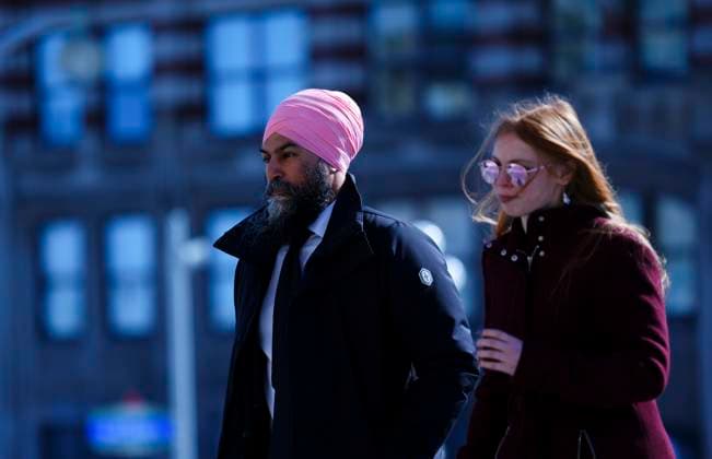 March 6, 2023, Ottawa, ON, CAN: NDP Leader Jagmeet Singh makes his way to the West Block of Parliament Hill in Ottawa on Monday, March 6, 2023. The House of Commons resumes today following a two week recess. Ottawa CAN  - ZUMAc35_ 20230306_zaf_c35_038 Copyright: xSeanxKilpatrickx