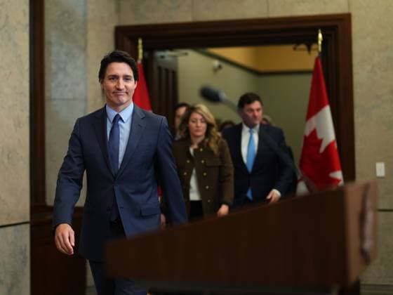 March 6, 2023, Ottawa, ON, CANADA: Prime Minister Justin Trudeau makes his way to the podium for a news conference on Parliament Hill in Ottawa on Monday, March 6, 2023. Trudeau is calling on the committee of parliamentarians that reviews matters of national security and the national intelligence watchdog to independently investigate concerns about foreign interference in Canada. Ottawa CANADA  - ZUMAc35_ 20230306_zaf_c35_097 Copyright: xSeanxKilpatrickx