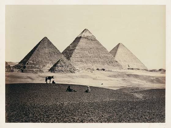 RECORD DATE NOT STATED ï»¿Francis Frith, The Pyramids of El-Geezeh from the southwest, c. 1860, albumen silver print from glass negative. Copyright: xpiemagsx clararpie07032023-6828 !ACHTUNG AUFNAHMEDATUM GESCHÄTZT!