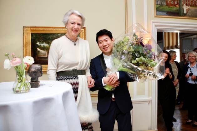 08-03-223 Denmark Princess Benedikte attend the Elsass prize to the 36-year-old comedian Jacob Nossel, who has been diagnosed with cerebral palsy. The award, which consists of DKK 150,000, is the biggest disability award in Denmark. Â  Copyright: xPPEx
