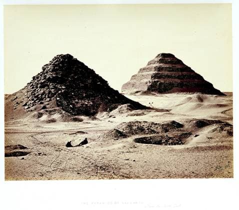 RECORD DATE NOT STATED ï»¿Francis Frith, The Pyramids of Sakkarah, from the northeast, C. 1860, albumen silver print from glass negative. Copyright: xpiemagsx clararpie07032023-6834 !ACHTUNG AUFNAHMEDATUM GESCHÄTZT!