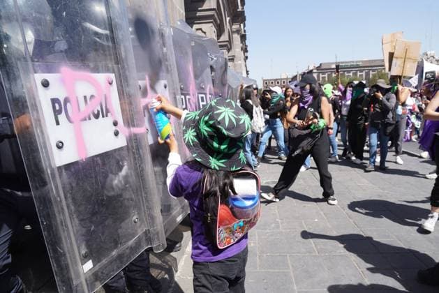International Women s Day Protest in Toluca March 8, 2023, Toluca, Mexico: Women join a protest to demand stop violence based-gender to commemorate International Women s Day. on March 8, 2023 in Mexico City, Mexico. (Photo by Amares V. Narro Eyepix Group) Copyright: xAmareshxV.xNarro xEyepixxGroupx AVN_08032023_89302