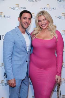 March 8, 2023, Beverly Hills, California, USA: BEVERLY HILLS, CA - MAR 8, 2023: Marcel Remus, Sarina Nowak at the Remus Pre Award Tea Time at The Beverly Hills Hotel. Beverly Hills USA - ZUMAg107 20230308_zep_g107_067 Copyright: xNinaxPrommerx