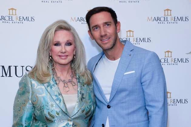 March 8, 2023, Beverly Hills, California, USA: BEVERLY HILLS, CA - MAR 8, 2023: Morgan Fairchild, Marcel Remus at the Remus Pre Award Tea Time at The Beverly Hills Hotel. Beverly Hills USA - ZUMAg107 20230308_zep_g107_065 Copyright: xNinaxPrommerx