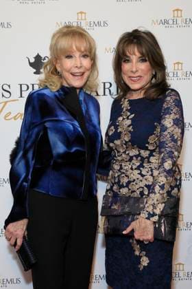 March 8, 2023, Beverly Hills, California, USA: BEVERLY HILLS, CA - MAR 8, 2023: Barbara Eden, Kate Linder at the Remus Pre Award Tea Time at The Beverly Hills Hotel. Beverly Hills USA - ZUMAg107 20230308_zep_g107_123 Copyright: xNinaxPrommerx