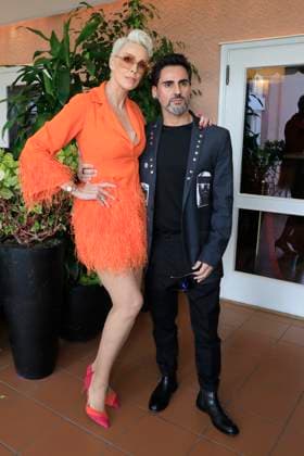 March 8, 2023, Beverly Hills, California, USA: BEVERLY HILLS, CA - MAR 8, 2023: Brigitte Nielsen, Mattia Dessi at the Remus Pre Award Tea Time at The Beverly Hills Hotel. Beverly Hills USA - ZUMAg107 20230308_zep_g107_103 Copyright: xNinaxPrommerx