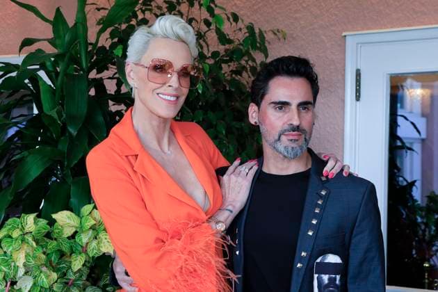 March 8, 2023, Beverly Hills, California, USA: BEVERLY HILLS, CA - MAR 8, 2023: Brigitte Nielsen, Mattia Dessi at the Remus Pre Award Tea Time at The Beverly Hills Hotel. Beverly Hills USA - ZUMAg107 20230308_zep_g107_099 Copyright: xNinaxPrommerx