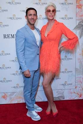 March 8, 2023, Beverly Hills, California, USA: BEVERLY HILLS, CA - MAR 8, 2023: Marcel Remus, Brigitte Nielsen at the Remus Pre Award Tea Time at The Beverly Hills Hotel. Beverly Hills USA - ZUMAg107 20230308_zep_g107_038 Copyright: xNinaxPrommerx