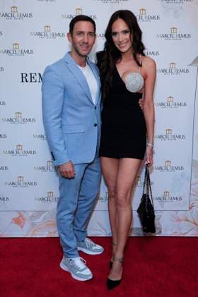 March 8, 2023, Beverly Hills, California, USA: BEVERLY HILLS, CA - MAR 8, 2023: Marcel Remus, Davina Potratz at the Remus Pre Award Tea Time at The Beverly Hills Hotel. Beverly Hills USA - ZUMAg107 20230308_zep_g107_033 Copyright: xNinaxPrommerx