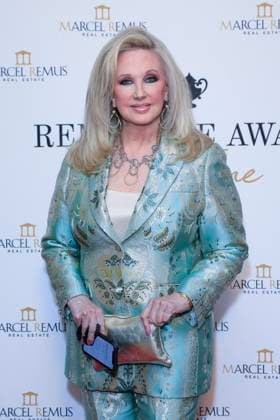 March 8, 2023, Beverly Hills, California, USA: BEVERLY HILLS, CA - MAR 8, 2023: Morgan Fairchild at the Remus Pre Award Tea Time at The Beverly Hills Hotel. Beverly Hills USA - ZUMAg107 20230308_zep_g107_016 Copyright: xNinaxPrommerx