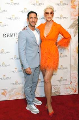Marcel Remus and Brigitte Nielsen at the Remus Pre Award Tea Time benefiting DKMS at the Beverly Hills Hotel Beverly Hills, 08 03 2023. Foto:xD.xBedrosianx xFuturexImage