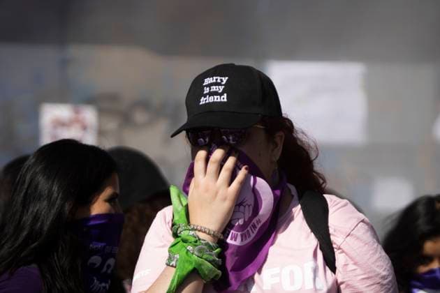 México: 8M International Women s Day Hundreds of women and various feminist blocks marched on the occasion of International Women s Day. The various groups gathered in the capital s main square where they demonstrated and on several occasions were attacked by police with tear gas, but this did not prevent them from continuing with the demonstration, on the contrary, encouraged them to continue with the struggle. Ciudad de México Ciudad de México Mexico Copyright: LuisxSalgado