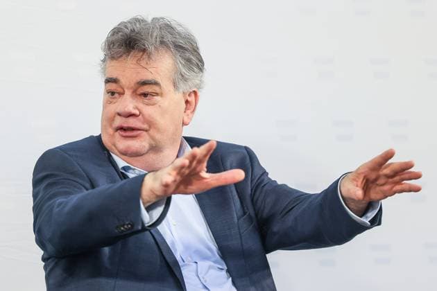 News Themen der Woche KW10 20230309 Praesentation der Publikation Fuer Respekt und Sicherheit gegen sexualisierte Uebergriffe im Sport WIEN, OESTERREICH - MAERZ 9: Vizekanzler und Bundesminister fuer Kunst, Kultur, oeffentlichen Dienst und Sport Werner Kogler (GUeNE) bei Praesentation - der Publikation Fuer Respekt und Sicherheit gegen sexualisierte Uebergriffe im Sport bei ORT am 9. Maerz 2023 in Wien, Oesterreich. 230309_SEPA_10_022 Copyright: xMichaelxIndrax SEPAxMedia