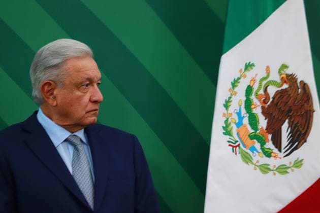 March 09, 2023, Mexico City, Mexico: Mexico s President Andres Manuel Lopez Obrador speaks during his briefing morning conference , at the Intelligence Center of the Ministry of Public and Citizen Security, on March 9, 2023 in Mexico City, Mexico. Mexico City Mexico - ZUMAe321 20230309_zia_e321_205 Copyright: xCarlosxSantiagox