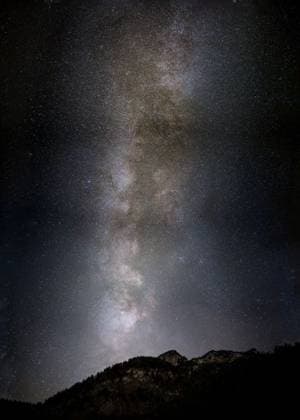 Creative Highlights World RECORD DATE NOT STATED A beautiful night landscape with the Milky Way over the mountain in the Bavarian Alps, Germany *** einer Schönes Nacht Landschaft mit der milchig Weise trueber der Berg ÊIn der Bayerischer Alps, Deutschland 10292671