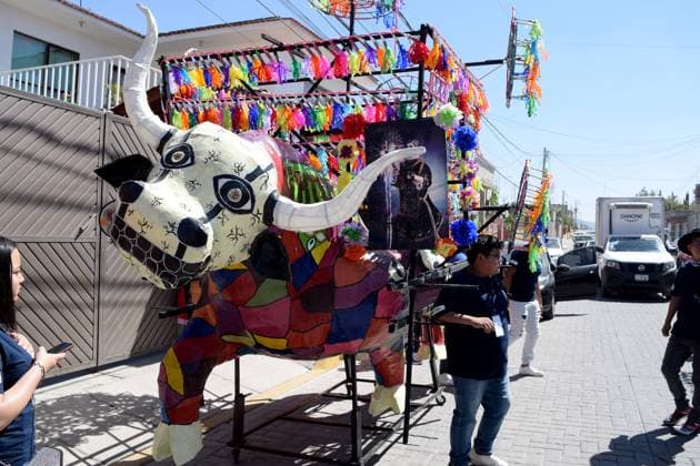 Monumental Cardboard Exhibition During International Fireworks Fair 08 March 2023, Tultepec, Mexico: General view of monumental cardboard figures as part of the International Fireworks Fair 2023 (IFF), festival in honor of Saint John of God, saint of fireworks. The bulls are paper mache and cardboard. Since morning they parade through the streets and compete for the bull with the best design. on March 12, 2023 in Tultepec, Mexico. (Photo: Francisco Morales Eyepix Group) Copyright: xFranciscoxMorales xEyepixxGroupx DM_9002_FM_6448