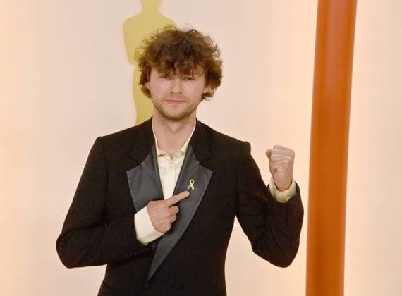 Mateusz Ko?ciukiewicz attends the 95th annual Academy Awards at the Dolby Theatre in the Hollywood section of Los Angeles on Sunday, March 12, 2023.  LAP2023031211013 JIMxRUYMEN