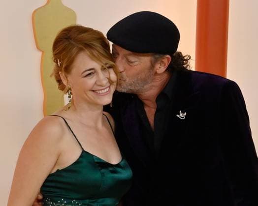 (L-R) Deanne Bray and Troy Kotsur attend the 95th annual Academy Awards at the Dolby Theatre in the Hollywood section of Los Angeles on Sunday, March 12, 2023.  LAP2023031213 JIMxRUYMEN