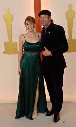 (L-R) Deanne Bray and Troy Kotsur attend the 95th annual Academy Awards at the Dolby Theatre in the Hollywood section of Los Angeles on Sunday, March 12, 2023.  LAP2023031216 JIMxRUYMEN