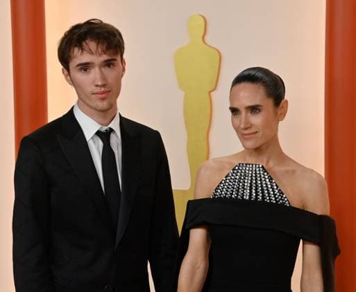 (L-R) Stellan Connelly Bettany and Jennifer Connelly attend the 95th annual Academy Awards at the Dolby Theatre in the Hollywood section of Los Angeles on Sunday, March 12, 2023.  LAP20230312124 JIMxRUYMEN