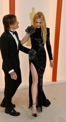 (L-R) Keith Urban and Nicole Kidman attend the 95th annual Academy Awards at the Dolby Theatre in the Hollywood section of Los Angeles on Sunday, March 12, 2023.  LAP20230312133 JIMxRUYMEN