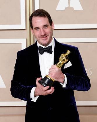 James Friend, winner of the award for Best Cinematography for All Quiet On The Western Front, appears backstage with his Oscar during the 95th annual Academy Awards at Loews Hollywood Hotel in the Hollywood section of Los Angeles on Sunday, March 12, 2023.  LAP20230312185 JOHNxANGELILLO
