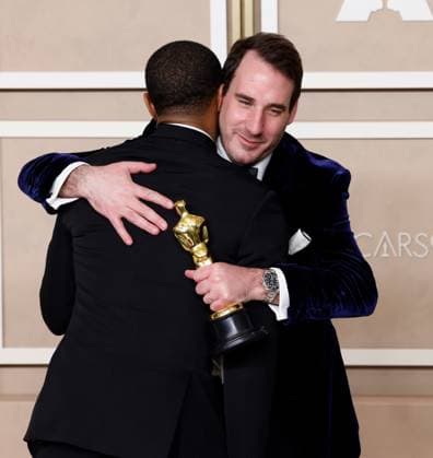 James Friend, winner of the award for Best Cinematography for All Quiet On The Western Front, appears backstage with his Oscar during the 95th annual Academy Awards at Loews Hollywood Hotel in the Hollywood section of Los Angeles on Sunday, March 12, 2023.  LAP20230312189 JOHNxANGELILLO