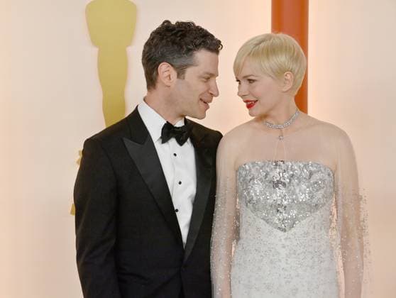 (L-R) Thomas Kail and Michelle Williams attend the 95th annual Academy Awards at the Dolby Theatre in the Hollywood section of Los Angeles on Sunday, March 12, 2023.  LAP2023031211211 JIMxRUYMEN