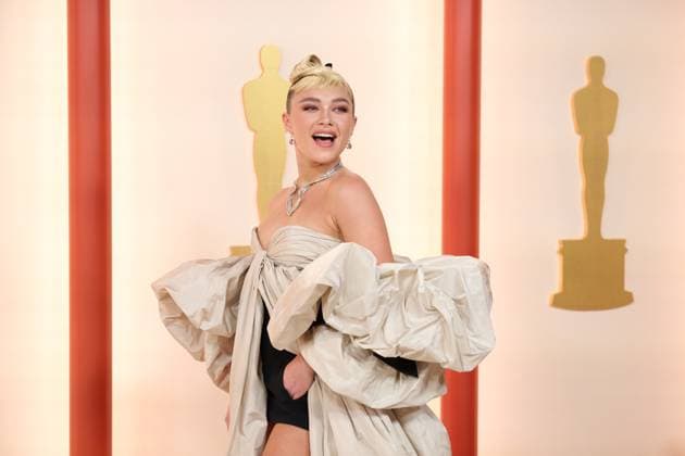 OscarÂ® nominee Florence Pugh arrives on the red carpet of the 95th OscarsÂ® at the DolbyÂ® Theatre at Ovation Hollywood on Sunday, March 12, 2023.  Copyright: xx 34494-218PLX