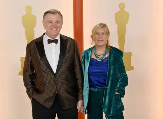 Brendan Gleeson and Mary Gleeson attend the 95th annual Academy Awards at the Dolby Theatre in the Hollywood section of Los Angeles on Sunday, March 12, 2023.  LAP2023031211278 JIMxRUYMEN