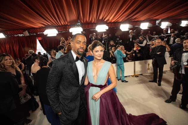 Jay Ellis and Monica Barbara arrive on the red carpet of The 95th OscarsÂ® at the DolbyÂ® Theatre at Ovation Hollywood on Sunday, March 12, 2023.  Copyright: xA.M.P.A.S.x 34494-385PLX