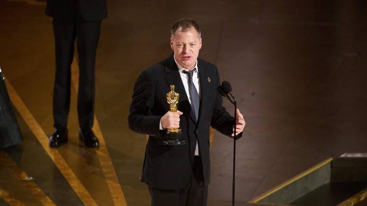 Matthew Freud accepts the OscarÂ® for Animated Short Film during the live ABC telecast of the 95th OscarsÂ® at the DolbyÂ® Theatre at Ovation Hollywood on Sunday, March 12, 2023.  Copyright: xA.M.P.A.S.x 34494-468PLX