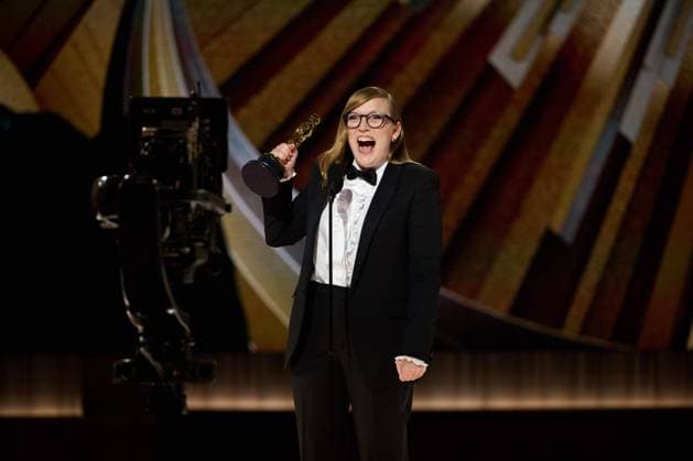 Sarah Polley accepts the OscarÂ® for Adapted Screenplay during the live ABC telecast of the 95th OscarsÂ® at the DolbyÂ® Theatre at Ovation Hollywood on Sunday, March 12, 2023.  Copyright: xA.M.P.A.S.x 34494-514PLX
