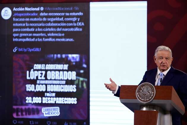 President of Mexico highlights Mexico s triumph against the US in the World Baseball Classic March 13, 2023, Mexico City, Mexico: The President of Mexico, Andres Manuel Lopez Obrador during the press conference before reporters at the National Palace in Mexico City. on March 13, 2023 in Mexico City, Mexico (Photo by Luis Barron Eyepix Group). Copyright: xLuisxBarronx xEyepixxGroupx LB20230313_AMLO_BEIS5