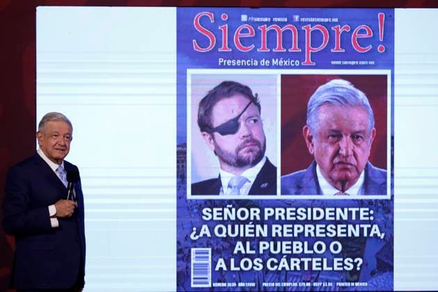 President of Mexico highlights Mexico s triumph against the US in the World Baseball Classic March 13, 2023, Mexico City, Mexico: The President of Mexico, Andres Manuel Lopez Obrador during the press conference before reporters at the National Palace in Mexico City. on March 13, 2023 in Mexico City, Mexico (Photo by Luis Barron Eyepix Group). Copyright: xLuisxBarronx xEyepixxGroupx LB20230313_AMLO_BEIS11