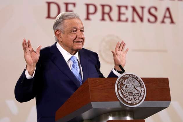 News Bilder des Tages President of Mexico highlights Mexico s triumph against the US in the World Baseball Classic March 13, 2023, Mexico City, Mexico: The President of Mexico, Andres Manuel Lopez Obrador during the press conference before reporters at the National Palace in Mexico City. on March 13, 2023 in Mexico City, Mexico (Photo by Luis Barron Eyepix Group). Copyright: xLuisxBarronx xEyepixxGroupx LB20230313_AMLO_BEIS12