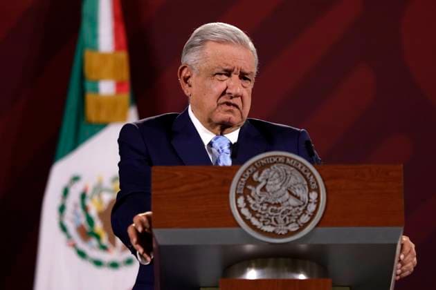 March 13, 2023, Mexico City, Mexico: The President of Mexico, Andres Manuel Lopez Obrador during the press conference before reporters at the National Palace in Mexico City. on March 13, 2023 in Mexico City, Mexico Mexico City Mexico - ZUMAe321 20230313_zia_e321_053 Copyright: xLuisxBarronx