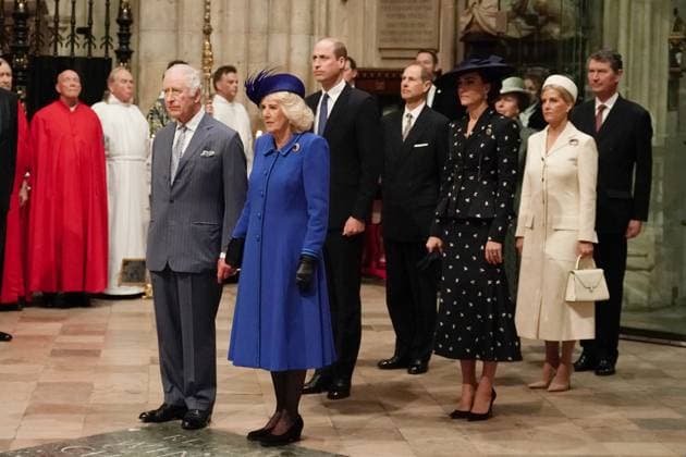 Entertainment Themen der Woche KW11 Entertainment Bilder des Tages . 13 03 2023. London, United Kingdom. King Charles III , Camila, Queen Consort, Prince William, Kate Middleton and Prince Edward and Sophie at the Commonwealth Day service at Westminster Abbey in London.  xi-Imagesx xPoolx IIM-24226-0153