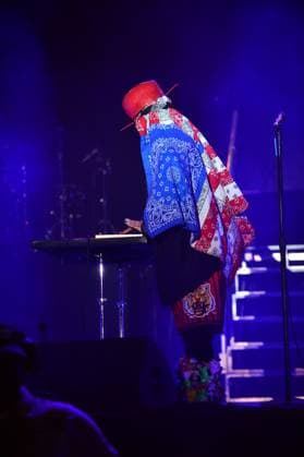 MIAMI GARDENS, FLORIDA - MARCH 12: Erykah Badu performs live on stage during The 16th Annual Jazz in The Gardens Music Fest (JITG) day2 at Hard Rock Stadium on March 12, 2023 in Miami Gardens, Florida. Copyright: xMPI10x xMediaPunchx