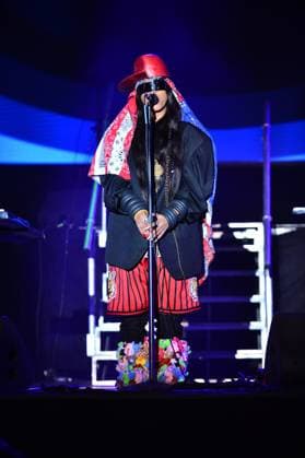 MIAMI GARDENS, FLORIDA - MARCH 12: Erykah Badu performs live on stage during The 16th Annual Jazz in The Gardens Music Fest (JITG) day2 at Hard Rock Stadium on March 12, 2023 in Miami Gardens, Florida. Copyright: xMPI10x xMediaPunchx