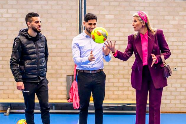 Entertainment Themen der Woche KW11 Entertainment Bilder des Tages Königin Maxima der Niederlande besucht Schule in Gouda 14-03-2023 Gouda Queen Maxima, honorary president of MIND Us, visited focusing on the influence of sport on the mental health of young people at Christian School Community De Goudse Waarden in Gouda. Â  Copyright: xPPEx
