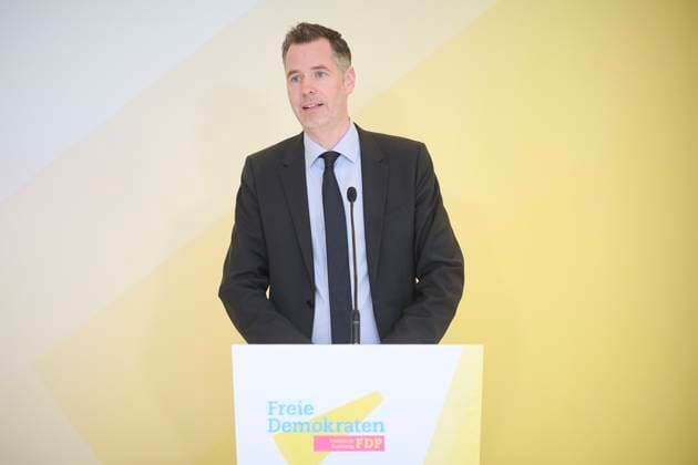 Berlin, FDP press conference with Christian Dürr in the Bundestag Christian Dürr chairman of the FDP parliamentary group in the Bundestag during the press conference before the FDP parliamentary group meeting in the German Bundestag on 14 03 2023 in Berlin Berlin Bundestag Berlin Germany