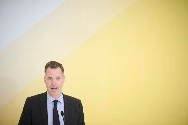 Berlin, FDP press conference with Christian Dürr in the Bundestag Christian Dürr chairman of the FDP parliamentary group in the Bundestag during the press conference before the FDP parliamentary group meeting in the German Bundestag on 14 03 2023 in Berlin Berlin Bundestag Berlin Germany